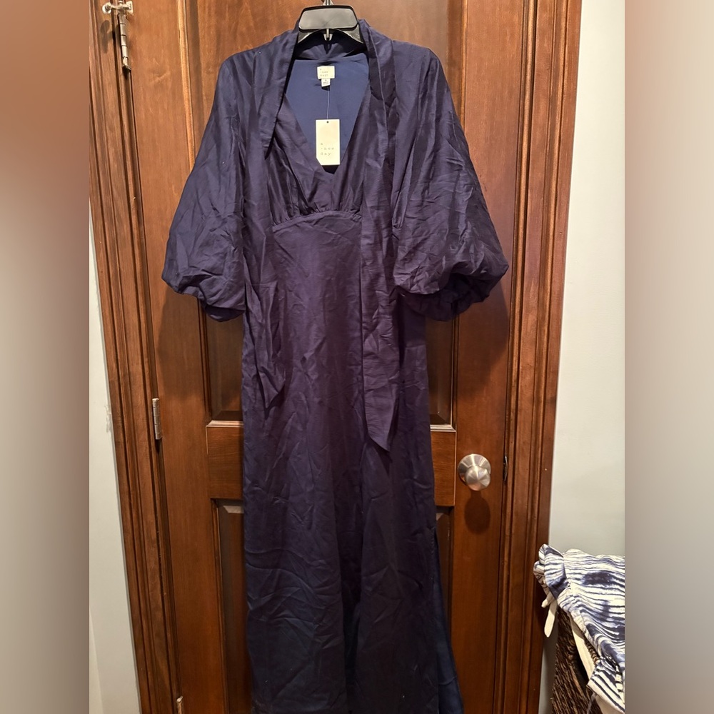 a new day Deep Blue Long Sleeve Dress